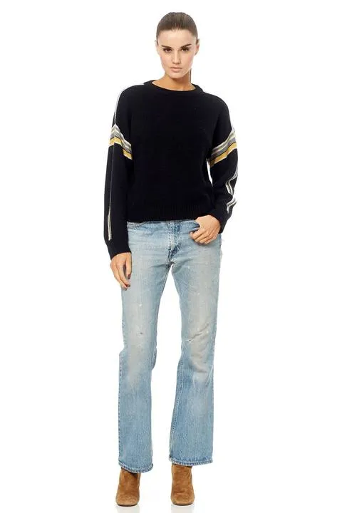 360 Sweater - Teagan Knit Sweater in Black/Multi