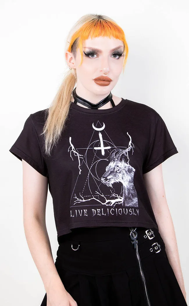 Black Phillip Crop Tee