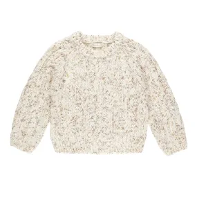 Cable-Knit Sweater | Natural Speckle