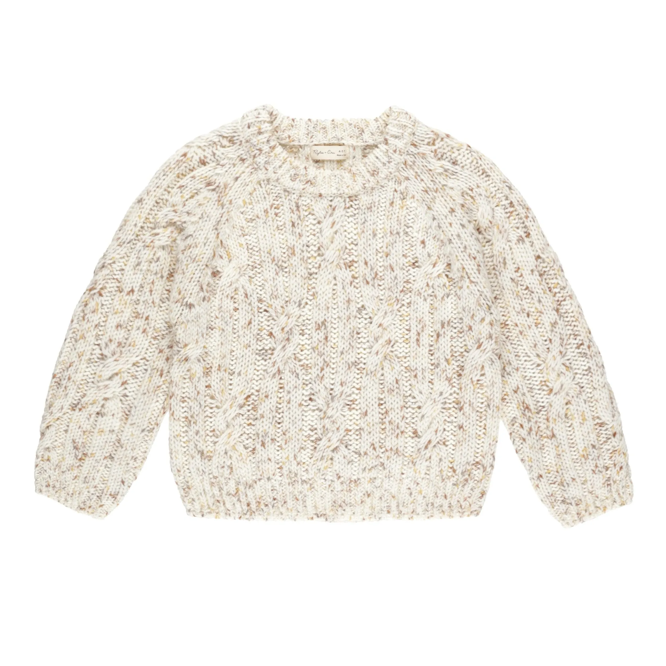 Cable-Knit Sweater | Natural Speckle