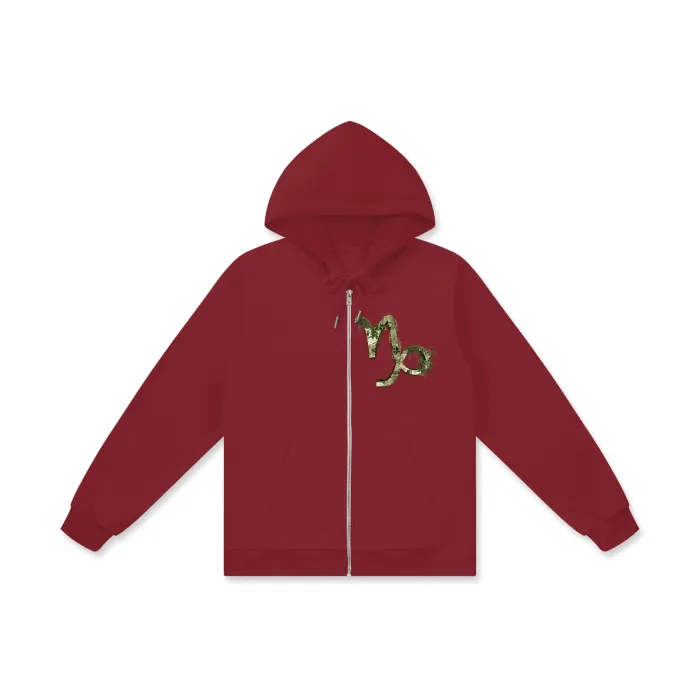 Capricorn Men's Cotton Zip Hoodie