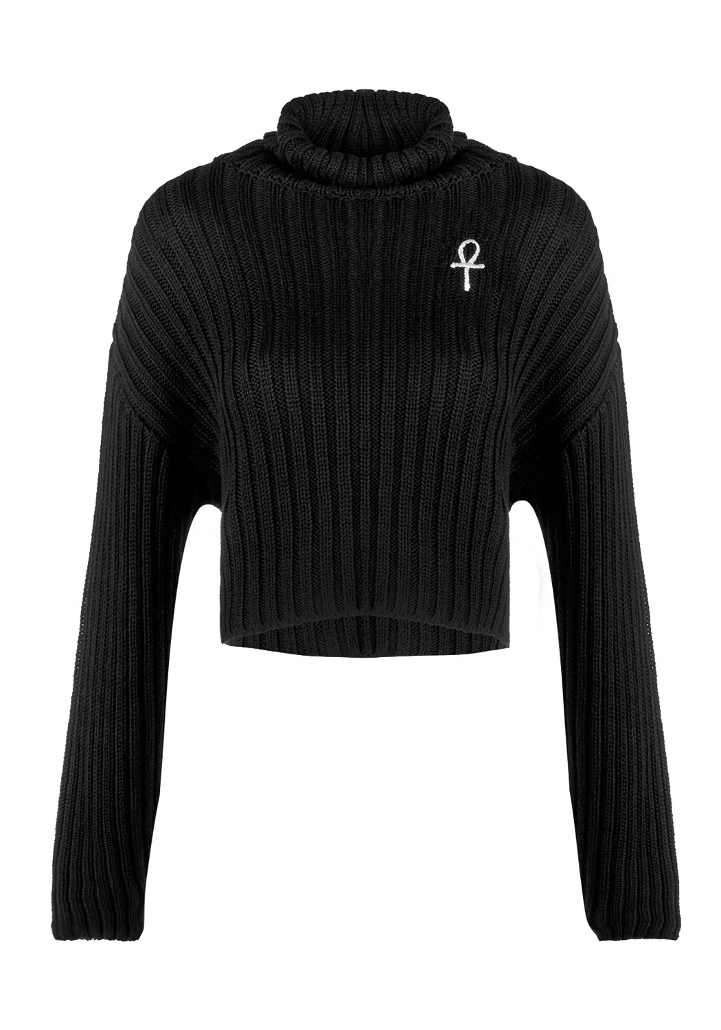 Fate Funnel-Neck Crop Sweater