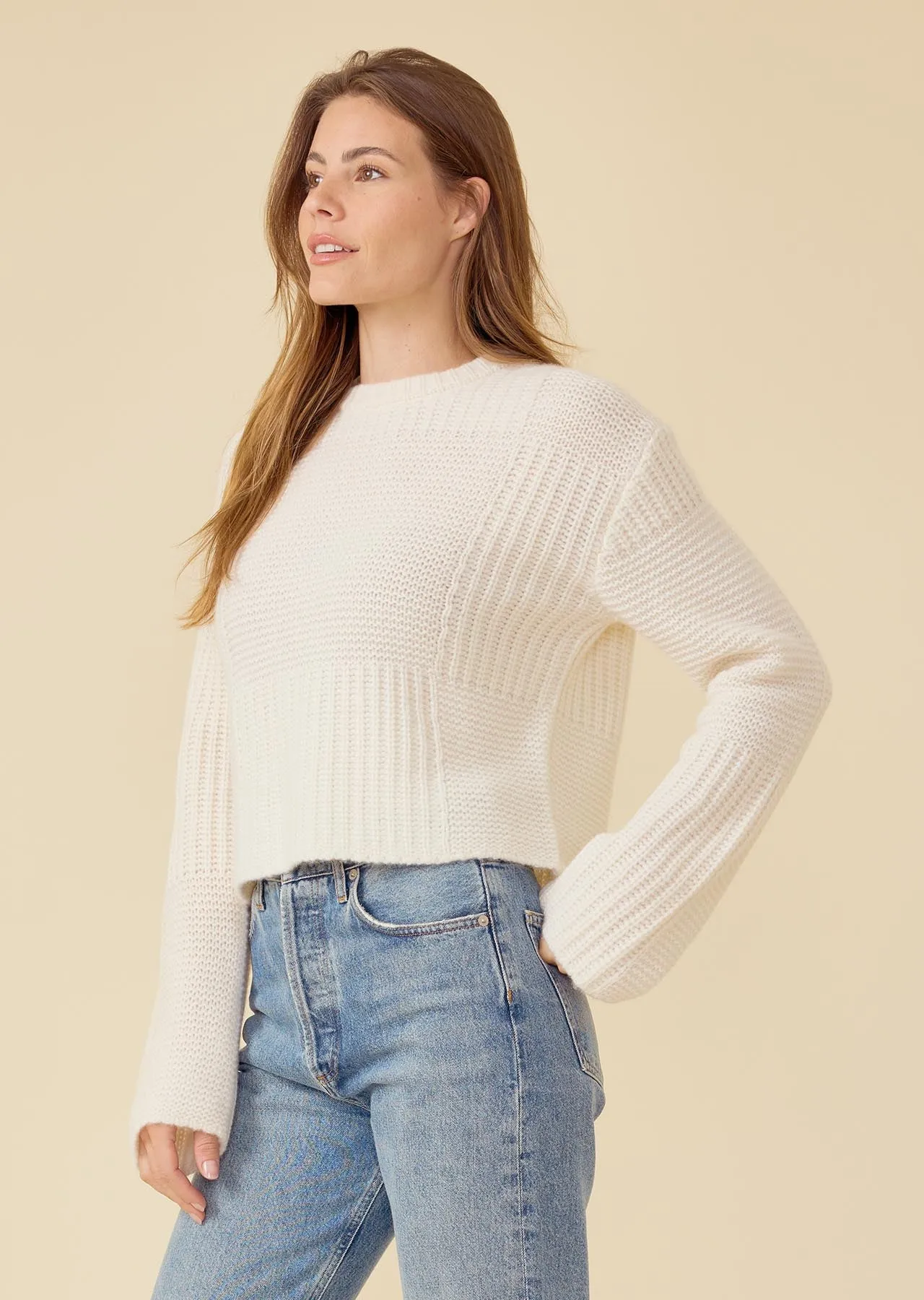 Georgia Cashmere Sweater - Ivory