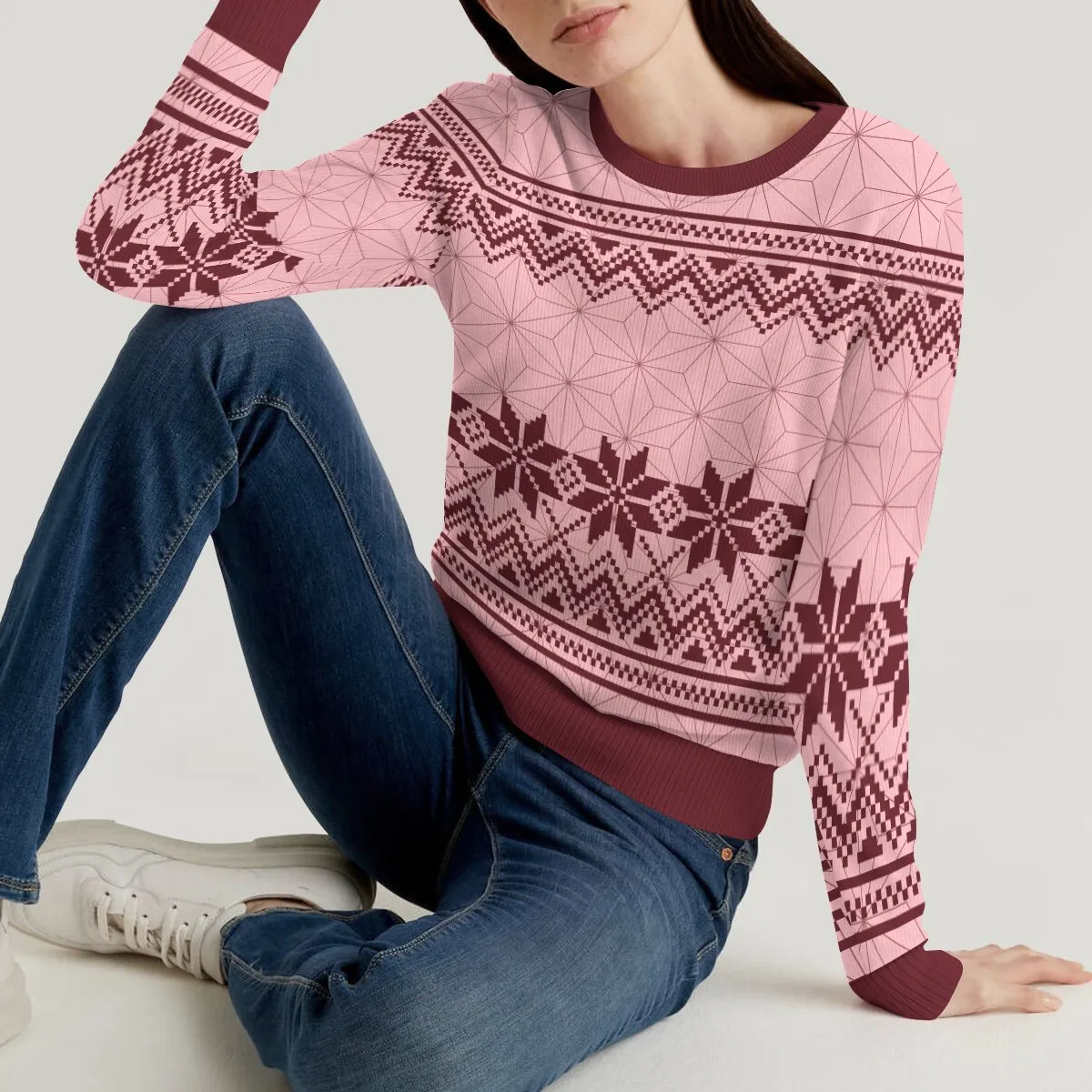 Giftngon - Nezuko Unisex Wool Sweater For Kids