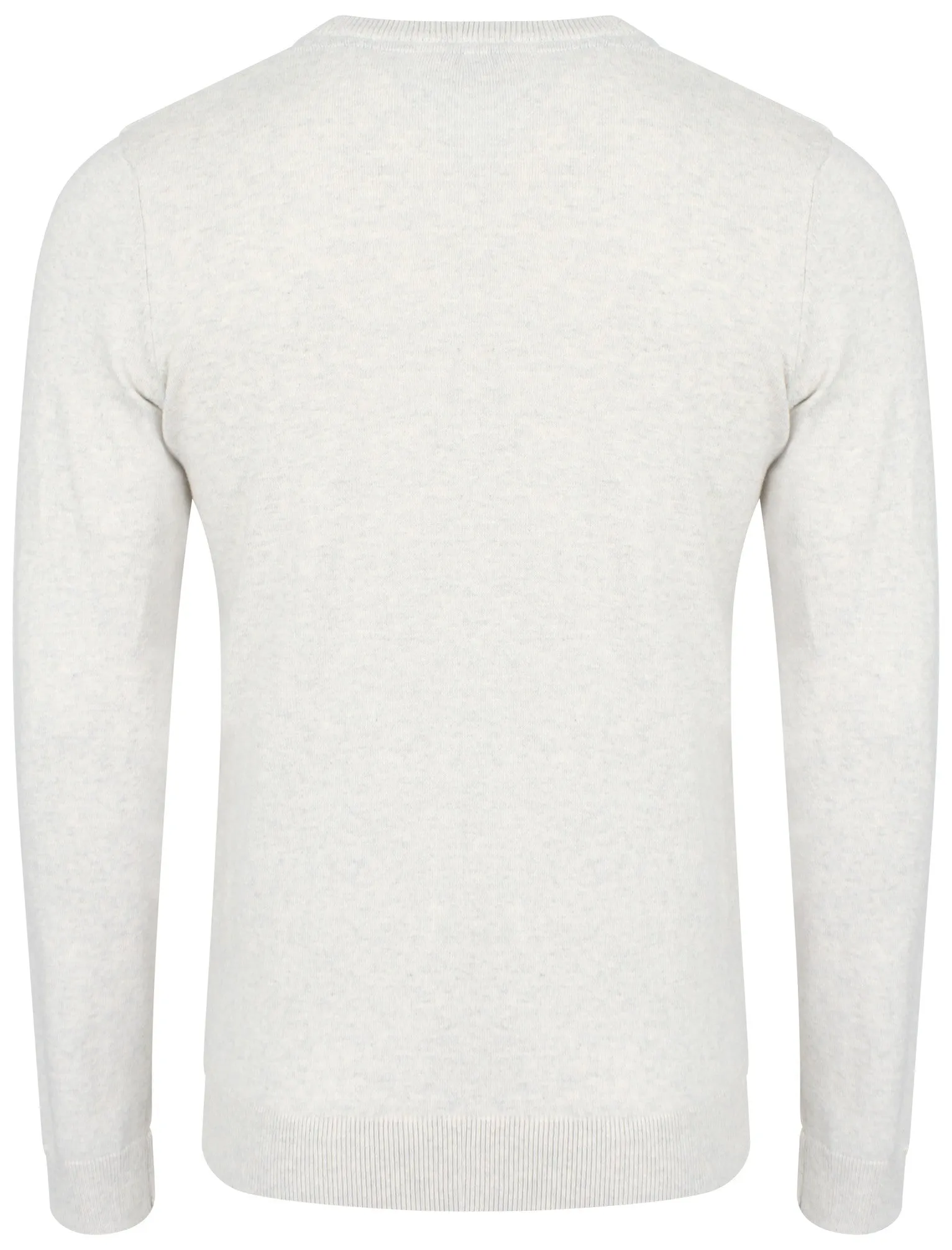 Heppleston V-neck Cotton Jumper in Oatmeal Marl - Tokyo Laundry