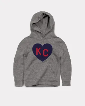 Kids Grey KC Heart Hoodie
