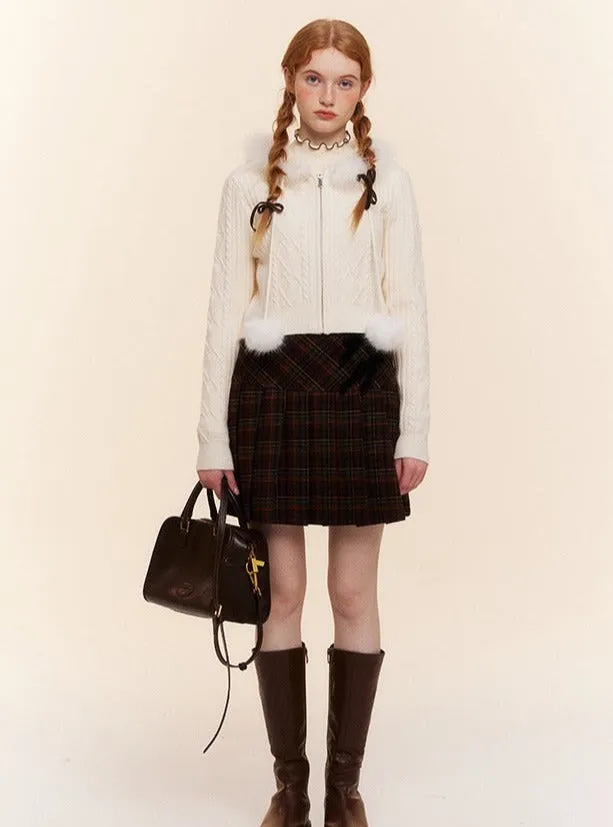 Knitted Crop Sweater Cardigan Coat