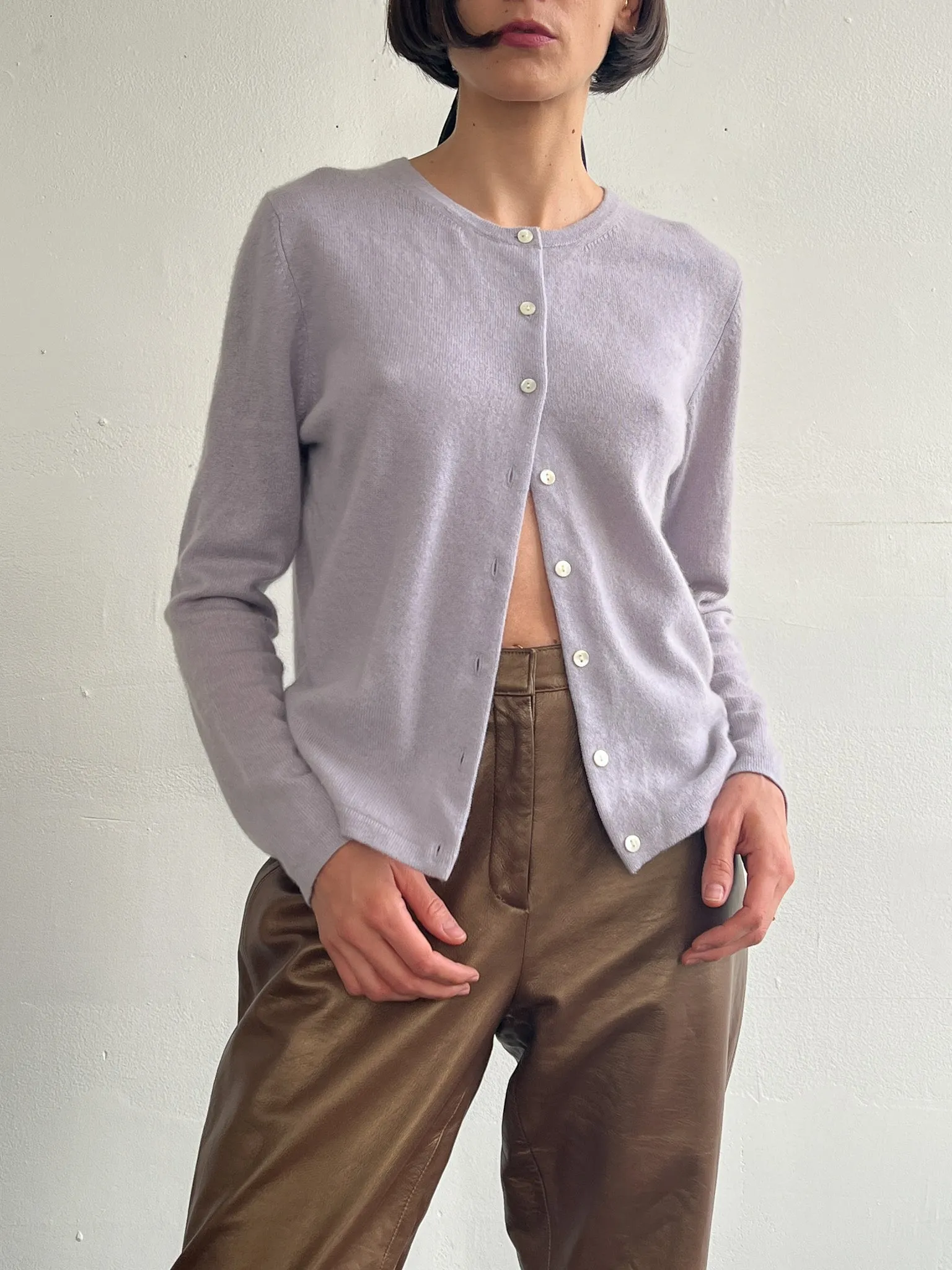 Lilac Silk Metallic Knit