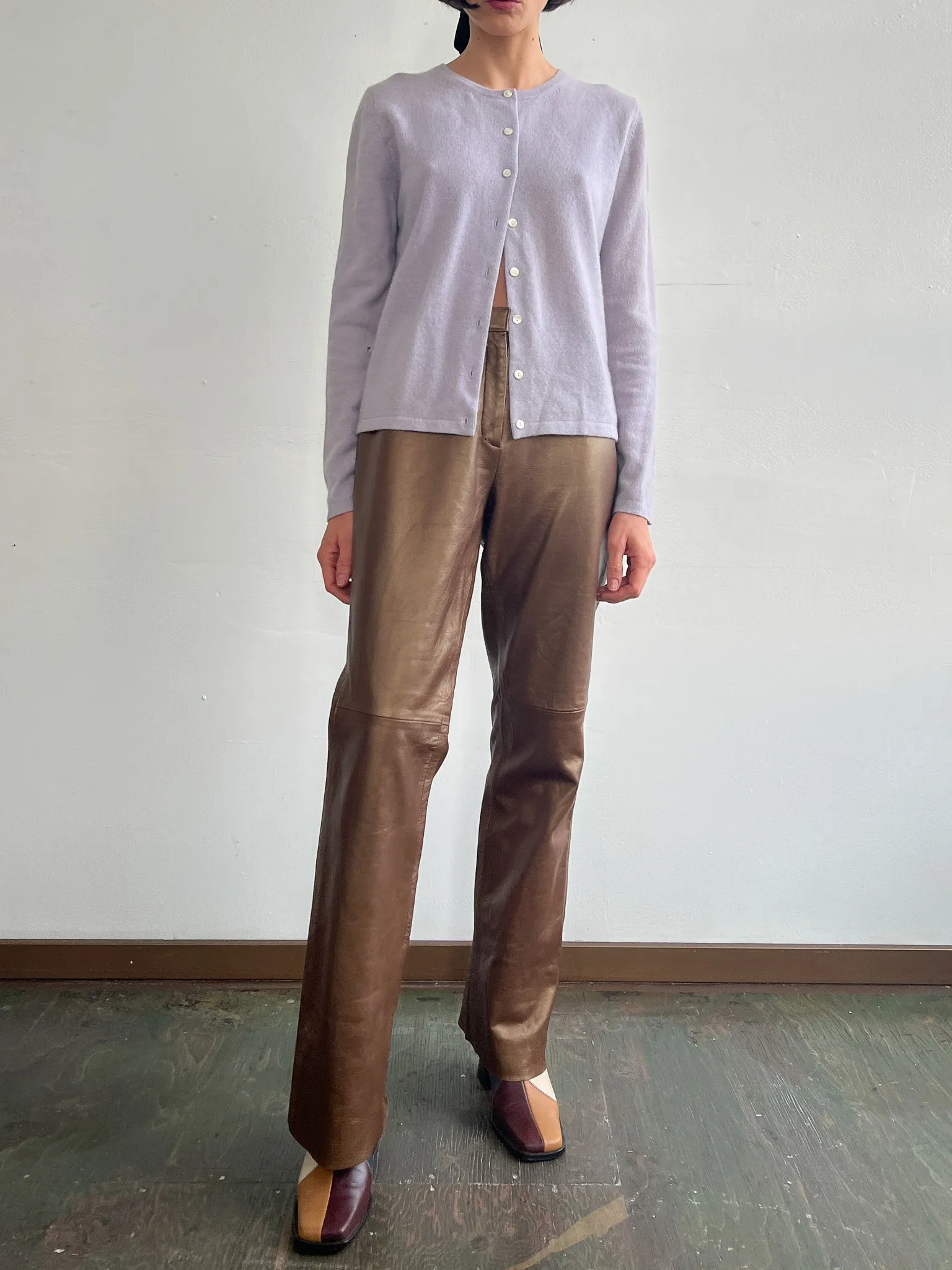 Lilac Silk Metallic Knit