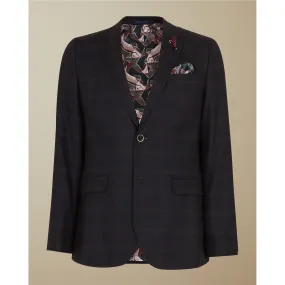 Men Mmj-Degajkt-Tightlines Check Blazer - Dk-Blue