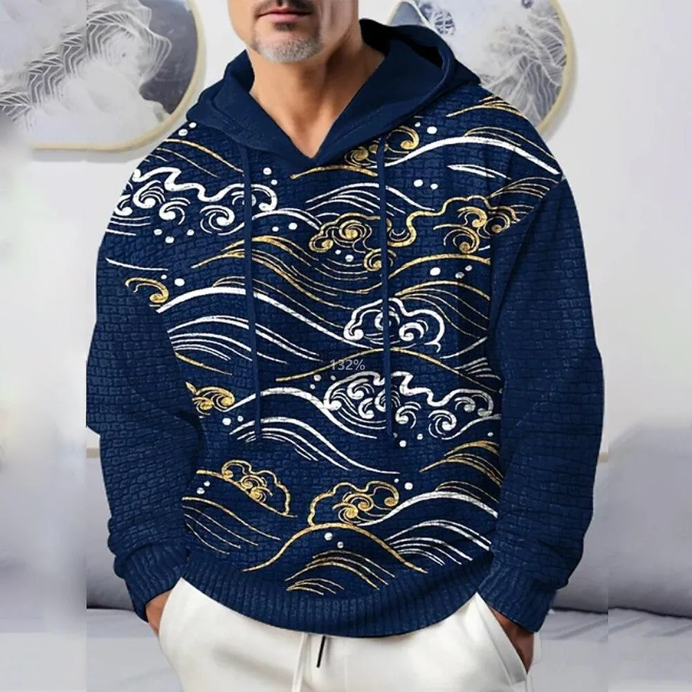 Men's Retro Tie-dye Casual Hoodie12186827YY