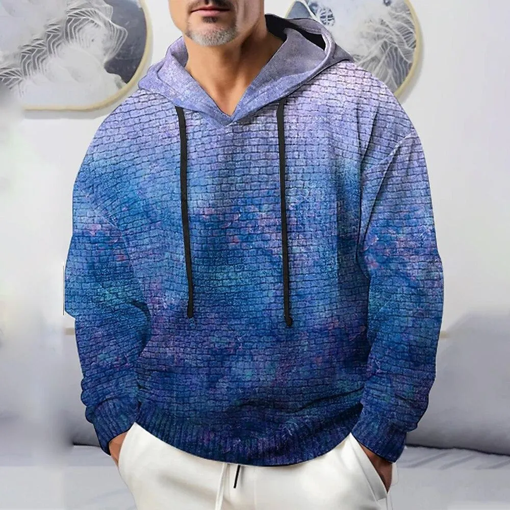 Men's Retro Tie-dye Casual Hoodie12186827YY