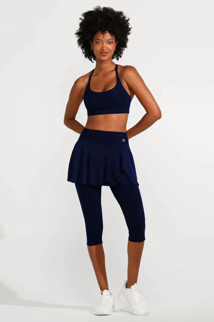 Outskirt High Waist Capri In Navy
