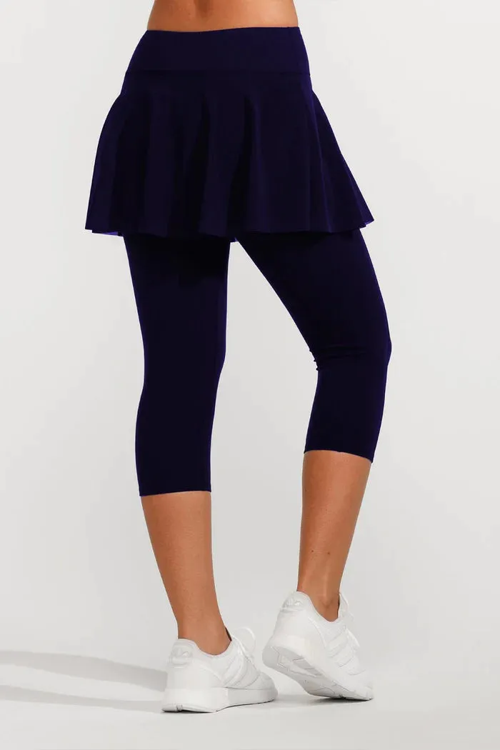 Outskirt High Waist Capri In Navy