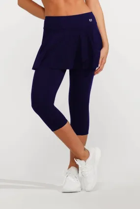 Outskirt High Waist Capri In Navy