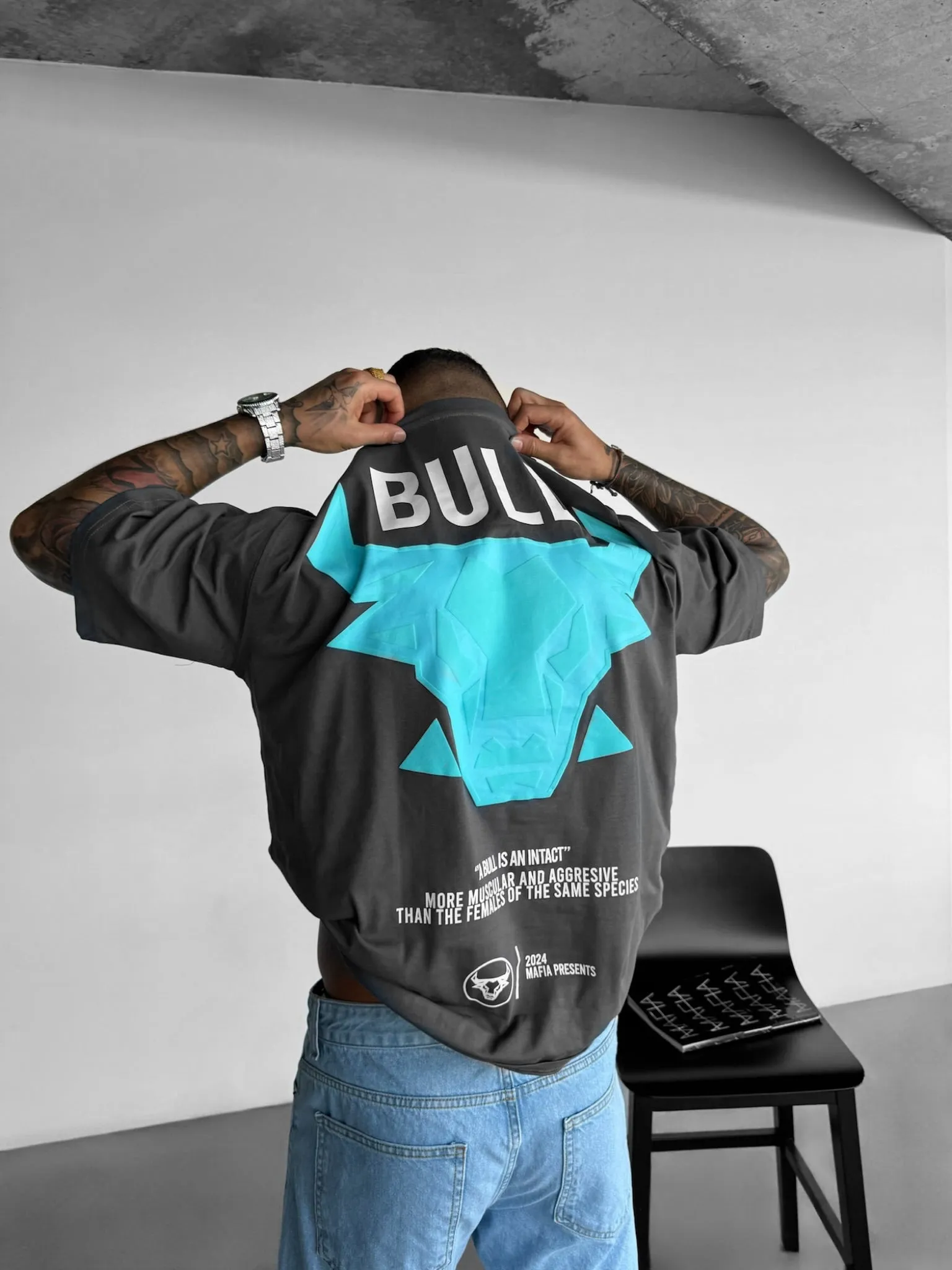 Oversize Bull T-shirt - Anthracite