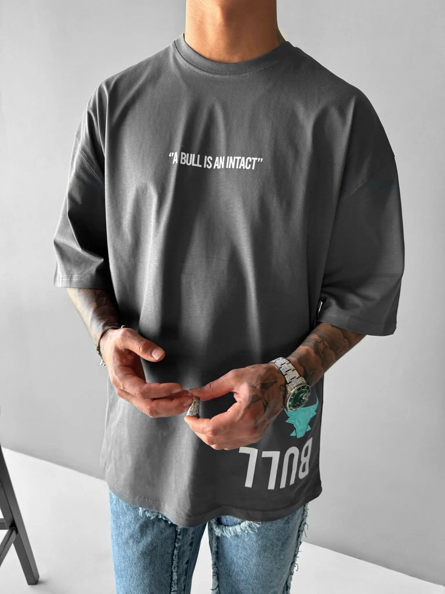 Oversize Bull T-shirt - Anthracite