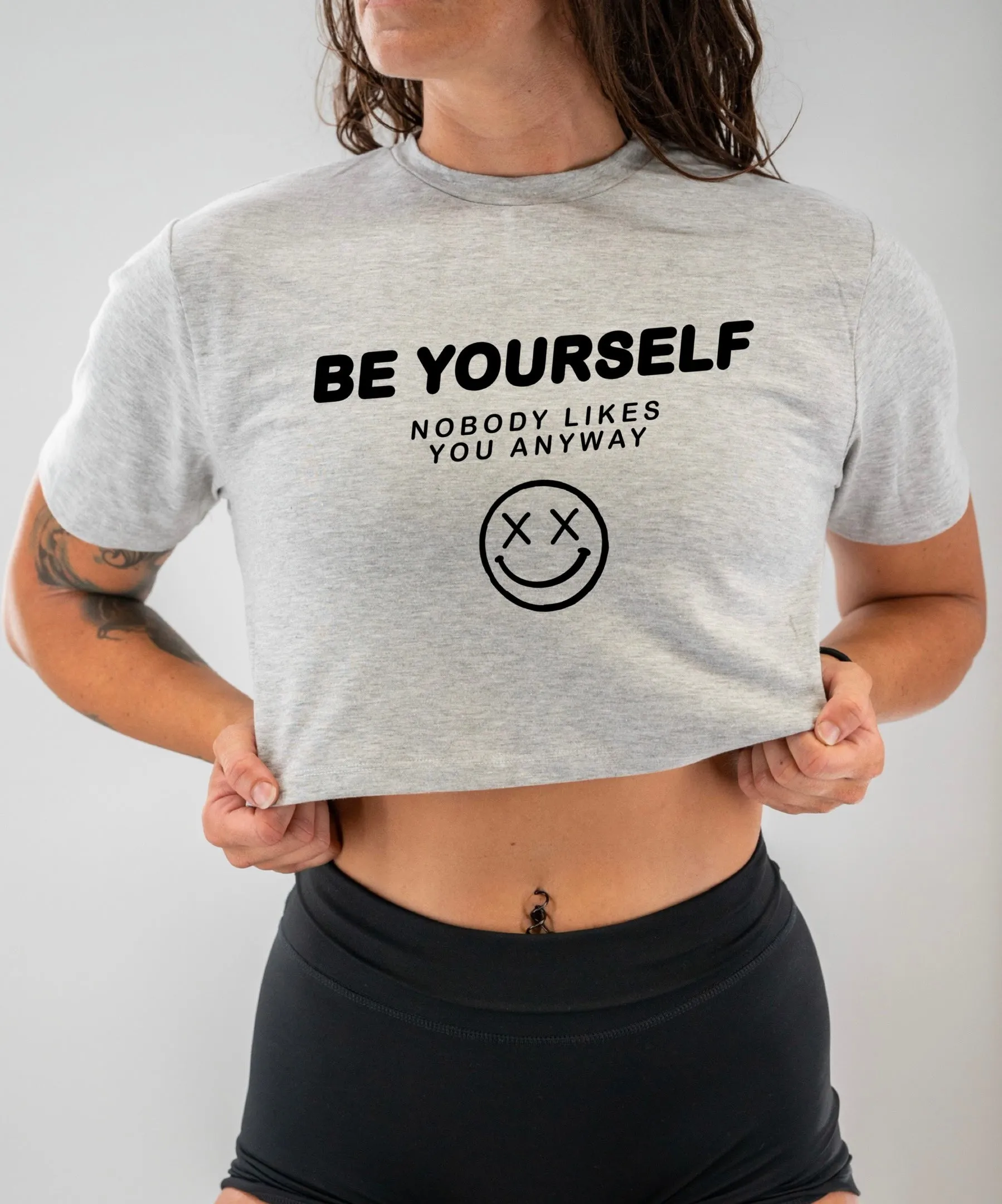 Salty Savage Ladies "Be Yourself" Performance Crop Tee