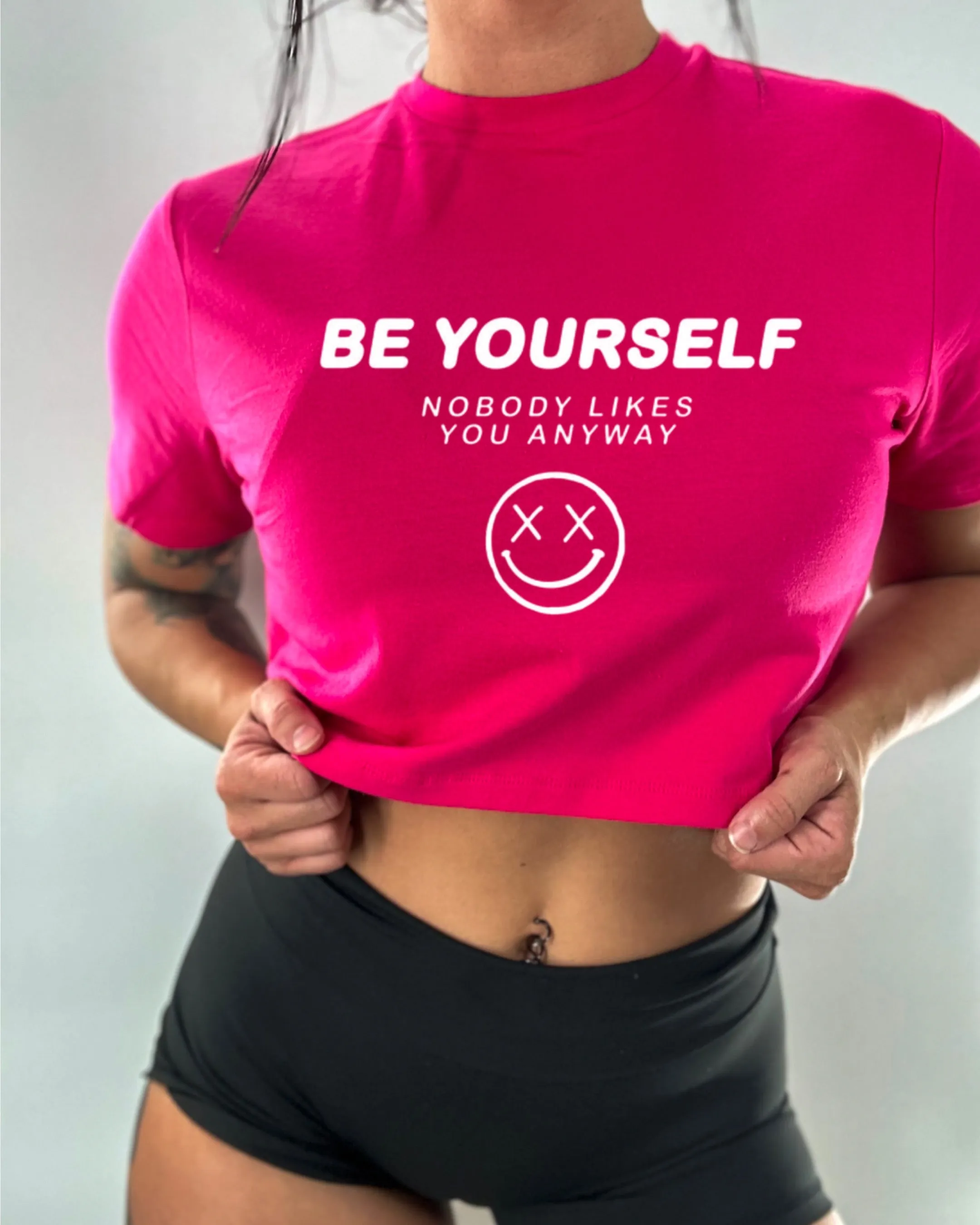 Salty Savage Ladies "Be Yourself" Performance Crop Tee