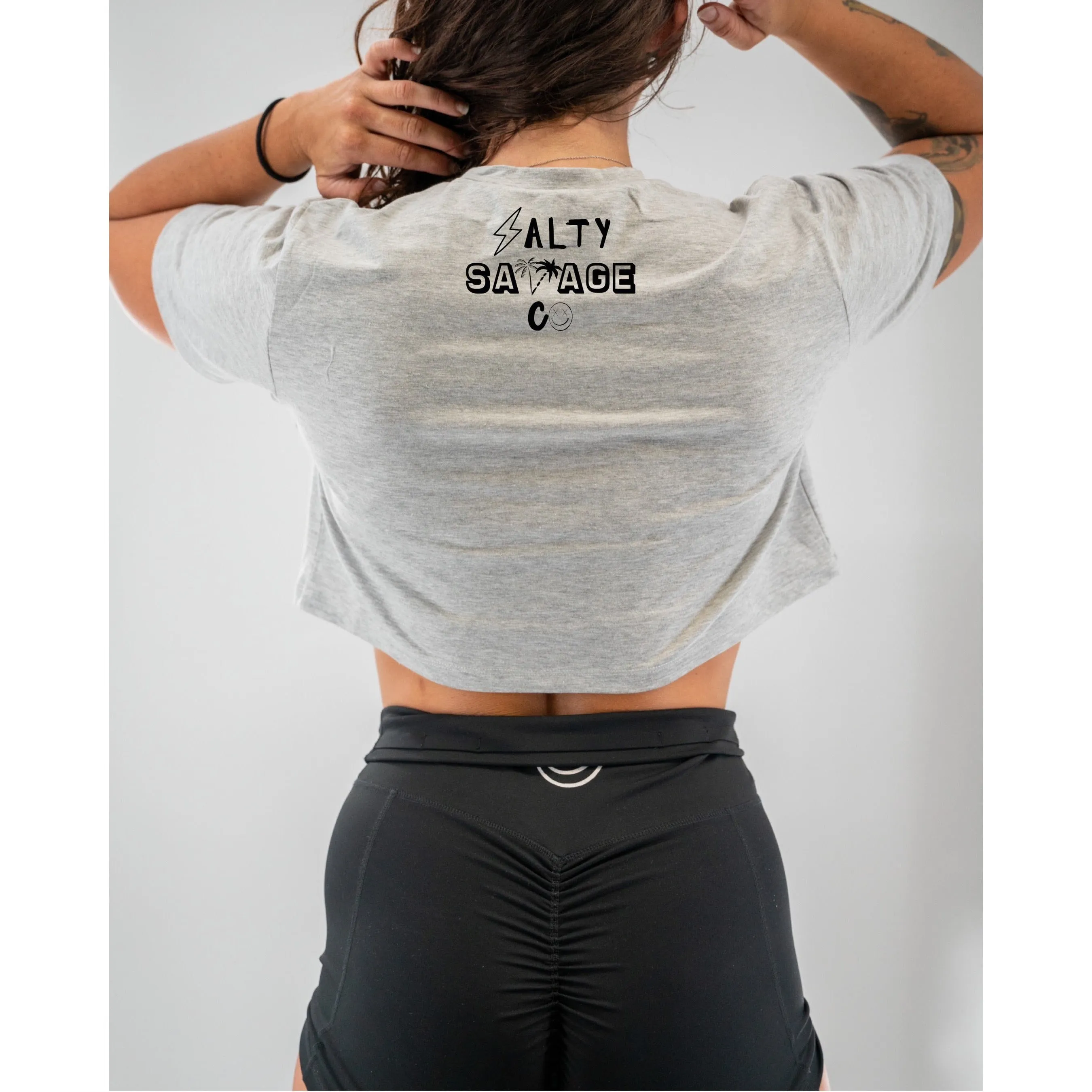 Salty Savage Ladies "Be Yourself" Performance Crop Tee