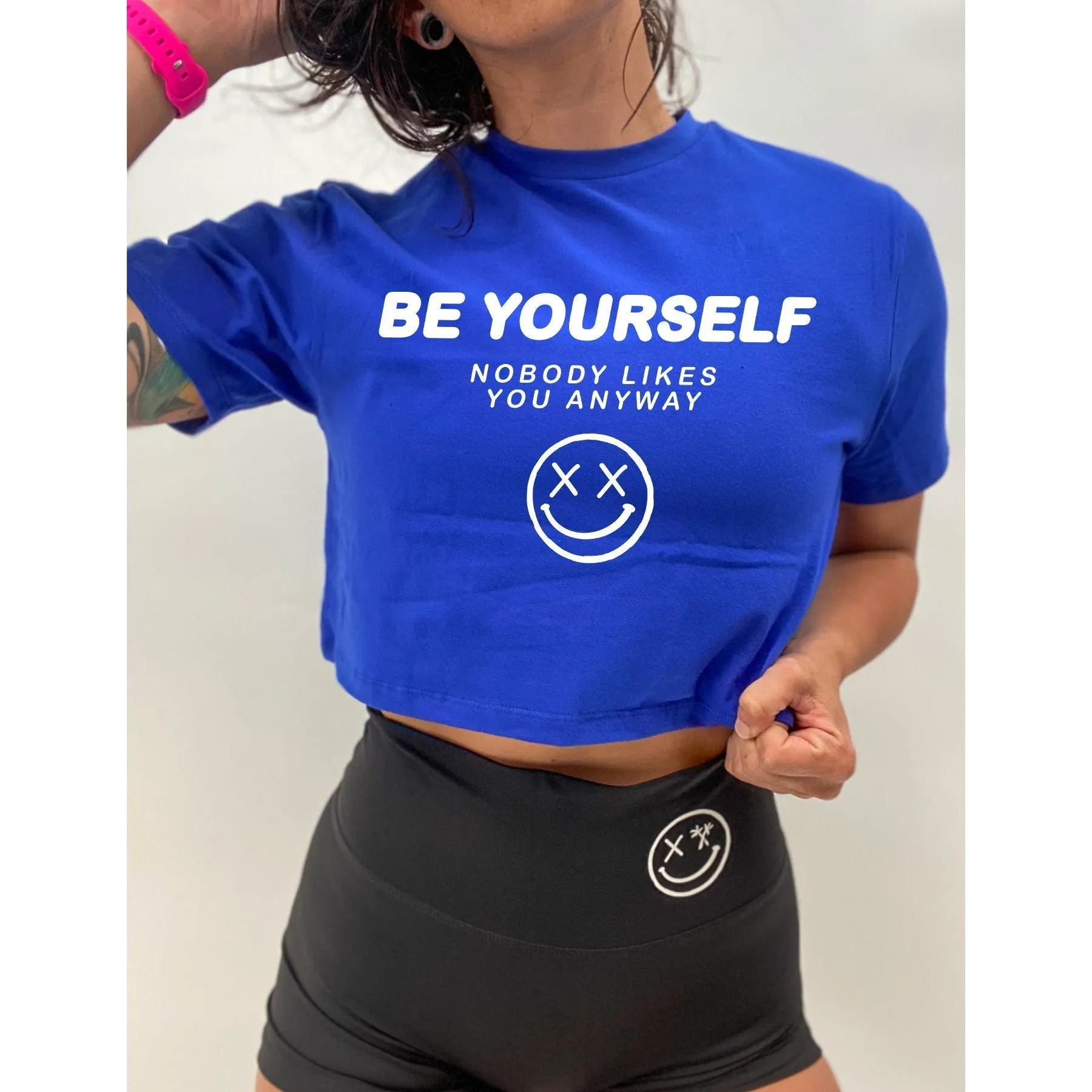 Salty Savage Ladies "Be Yourself" Performance Crop Tee
