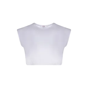 SHC334 - sleeveless crop shell, organic cotton