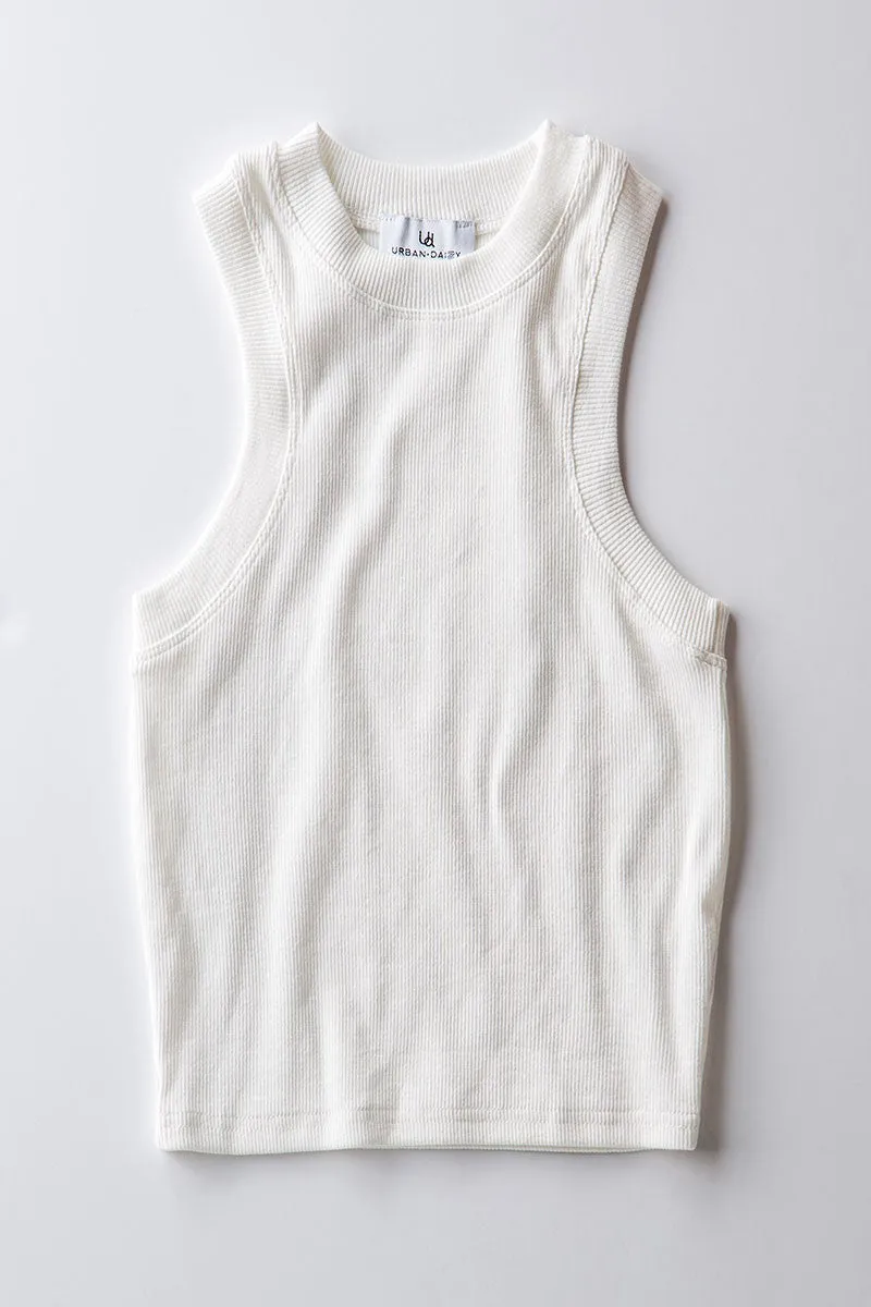 Skylar Sleeveless Rib Knit Tank Top