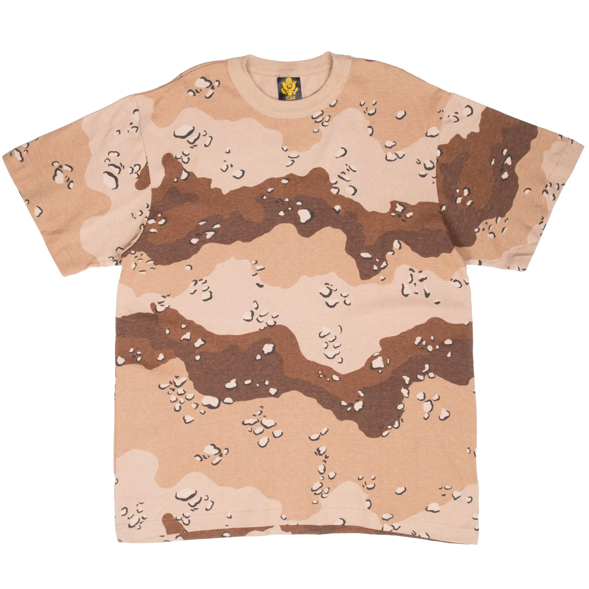 VINTAGE US ARMY CHOCOLATE CHIP CAMO TEE SHIRT 1990S LARGE MADE IN USA DEADSTOCK